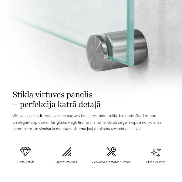 Průhledný obkladový panel za kuchyňskou linku 140x70 cm