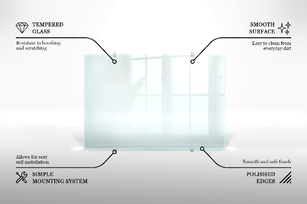Průhledný obkladový panel za kuchyňskou linku 140x70 cm