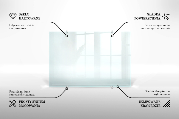 Průhledný obkladový panel za kuchyňskou linku 140x70 cm