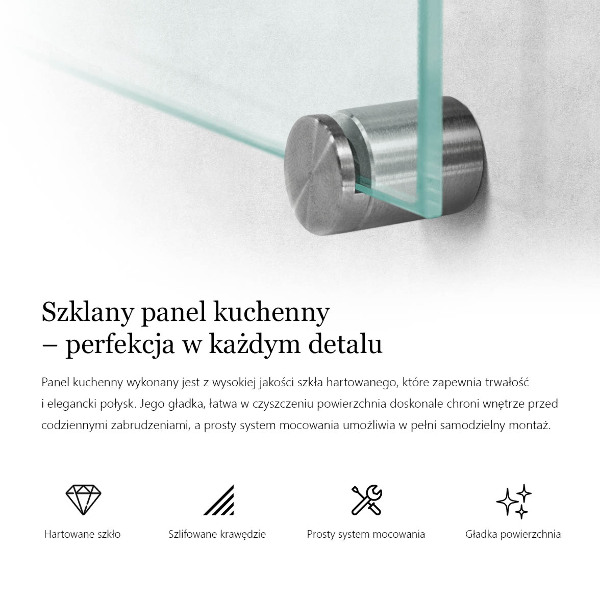 Kuchyňský panel průhledný 80x60 cm