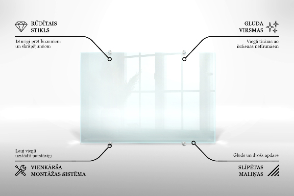 Kuchyňský panel průhledný 80x60 cm