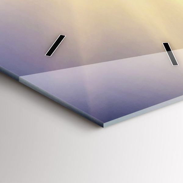 Vertikální skleněné hodiny Horská krajina