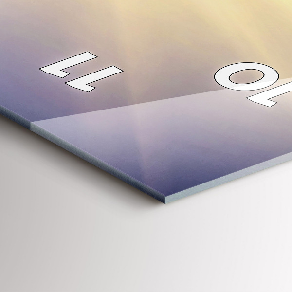 Vertikální skleněné hodiny Horská krajina