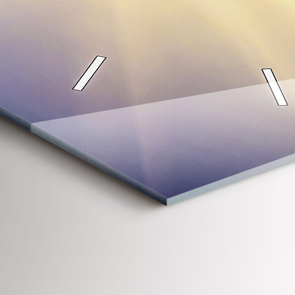 Vertikální skleněné hodiny Horská krajina