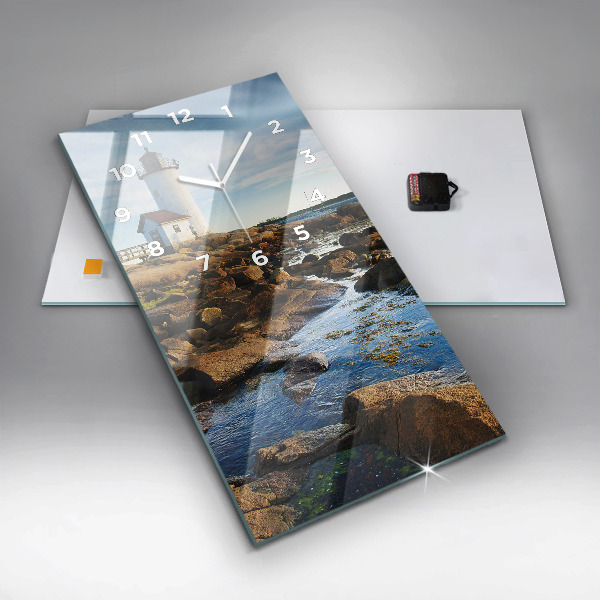 Vertikální skleněné hodiny Maják Annisquam