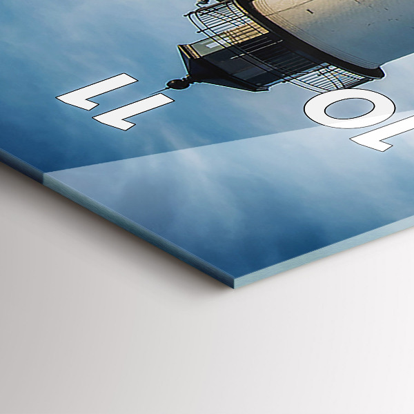 Vertikální skleněné hodiny Maják Annisquam