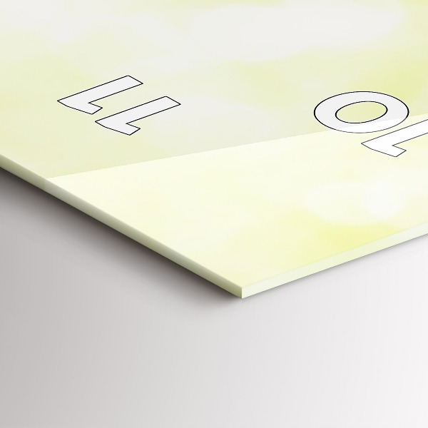 Vertikální skleněné hodiny Zelená tráva