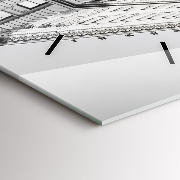 Vertikální skleněné hodiny Manhattan a taxíky