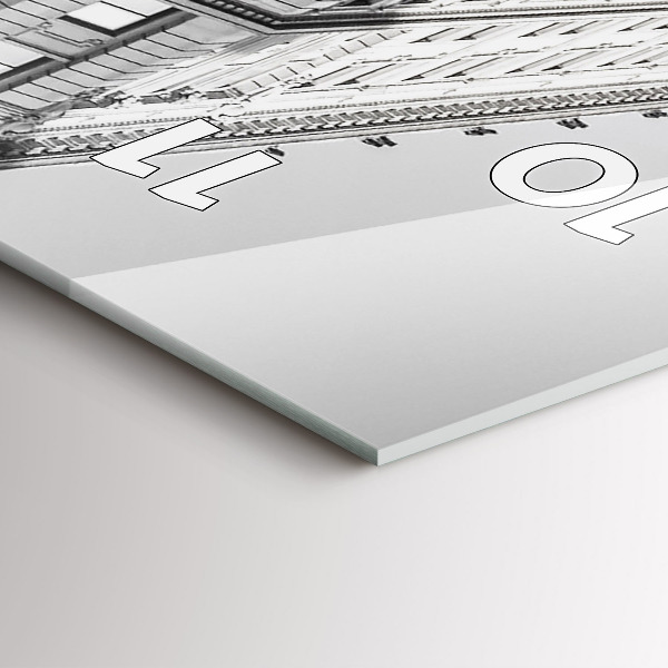 Vertikální skleněné hodiny Manhattan a taxíky