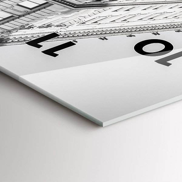 Vertikální skleněné hodiny Manhattan a taxíky