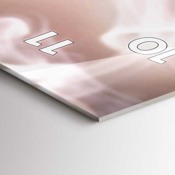 Vertikální skleněné hodiny Šálek kávy