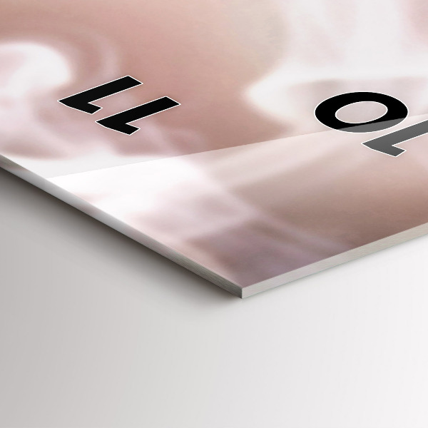 Vertikální skleněné hodiny Šálek kávy