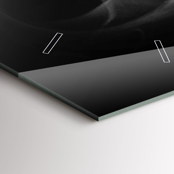 Vertikální skleněné hodiny Šálek kávy