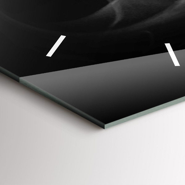 Vertikální skleněné hodiny Šálek kávy