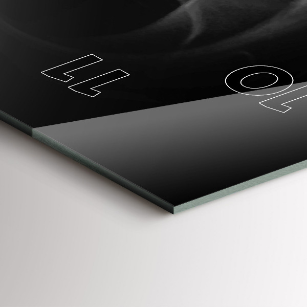 Vertikální skleněné hodiny Šálek kávy