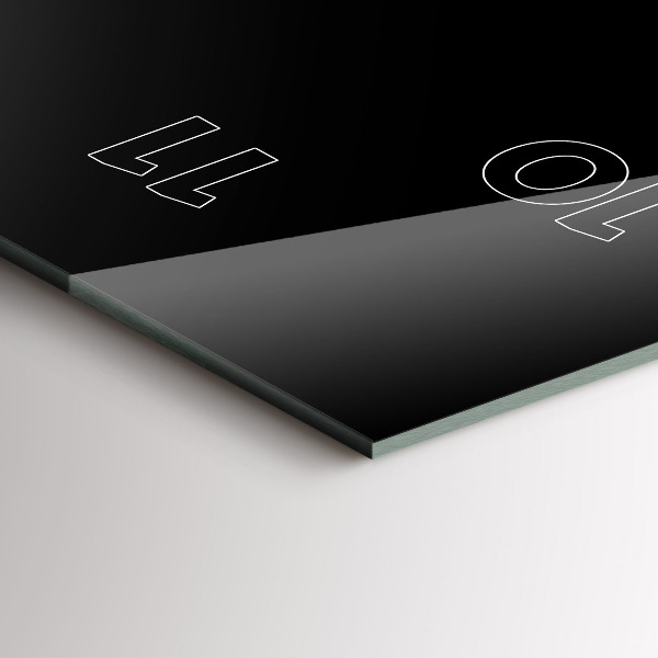 Vertikální skleněné hodiny Šálek horké kávy