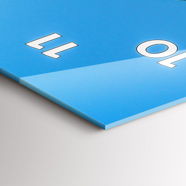 Vertikální skleněné hodiny Pohled na hory