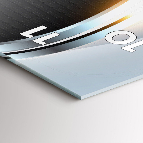 Vertikální nástěnné hodiny Kovová abstrakce