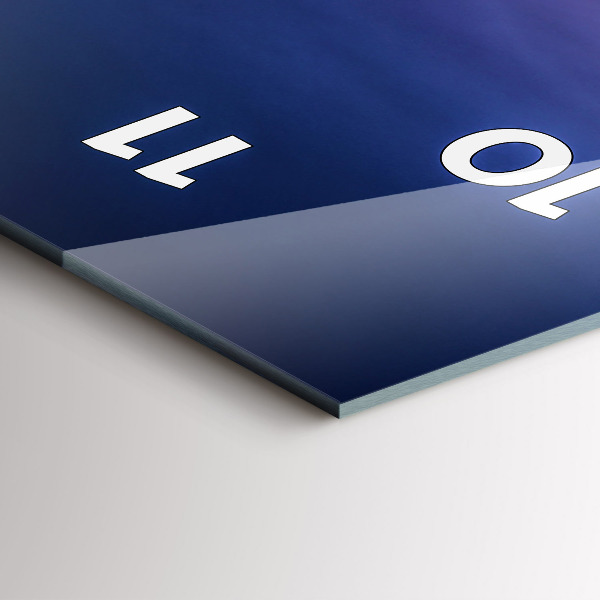 Vertikální skleněné hodiny New York a západ slunce