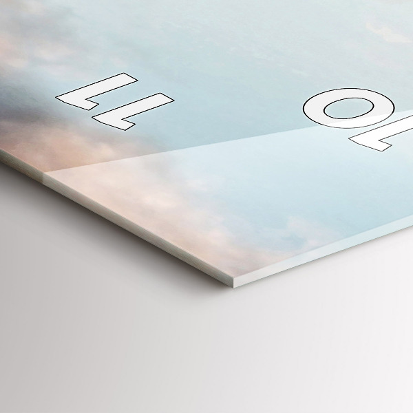 Vertikální skleněné hodiny Panorama s Eiffelovou věží