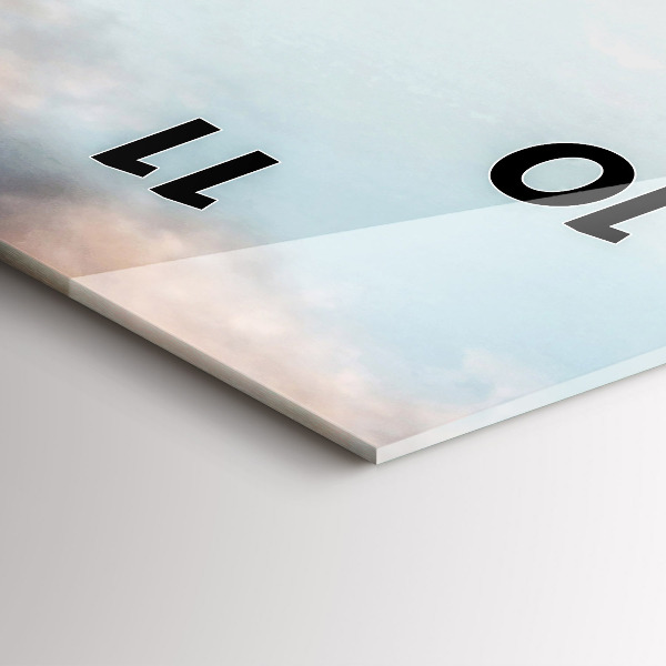 Vertikální skleněné hodiny Panorama s Eiffelovou věží