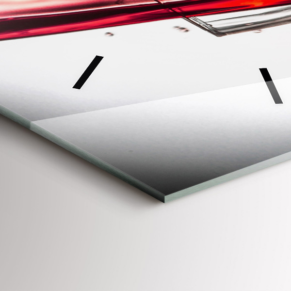 Vertikální skleněné hodiny Sklenice na víno