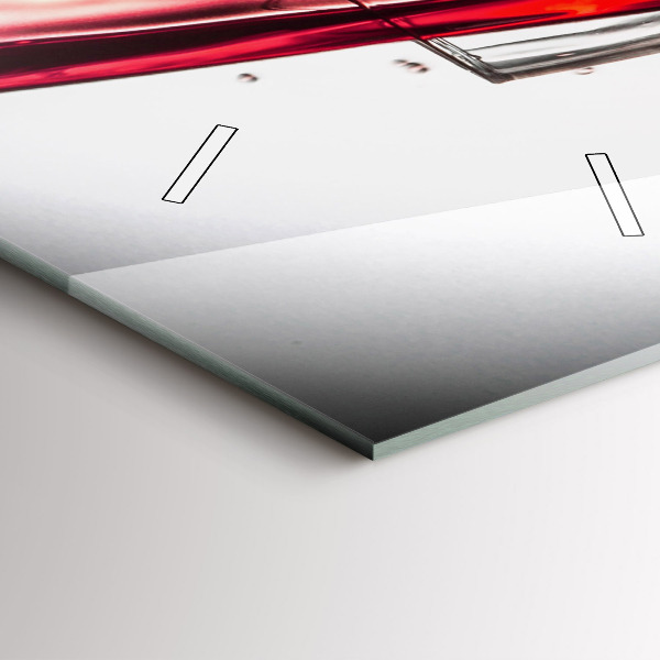 Vertikální skleněné hodiny Sklenice na víno