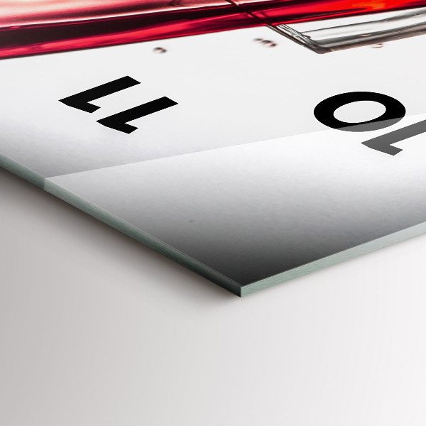 Vertikální skleněné hodiny Sklenice na víno