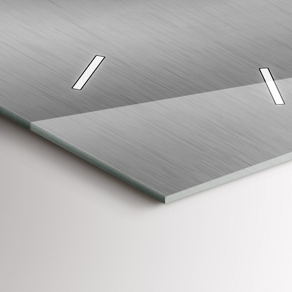 Vertikální skleněné hodiny Šedá kovová abstrakce