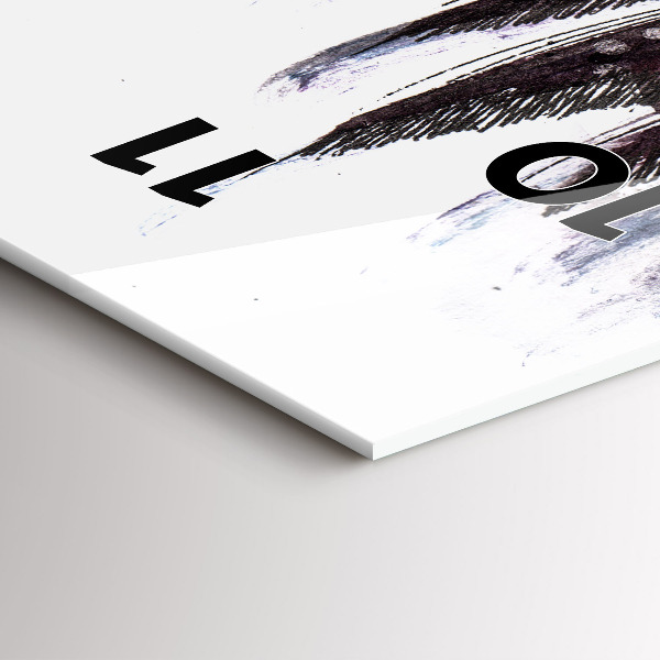 Vertikální skleněné hodiny Malovaní ptáci