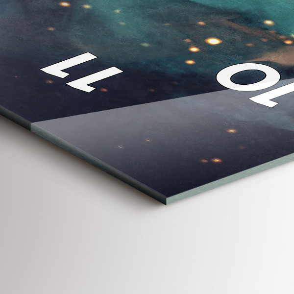 Vertikální skleněné hodiny Abstraktní obraz