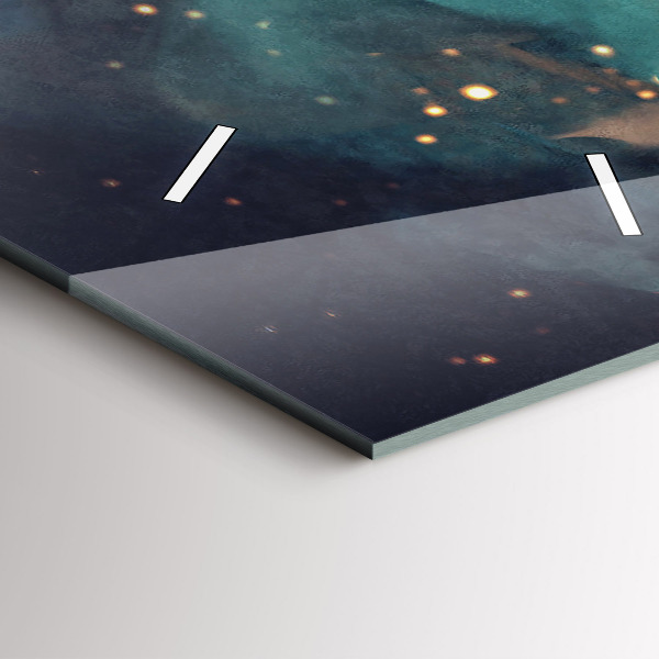 Vertikální skleněné hodiny Abstraktní obraz