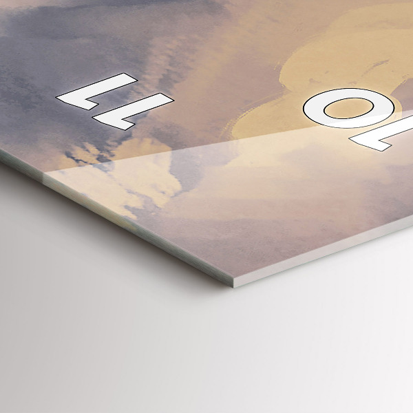 Vertikální skleněné hodiny Papírové lodě