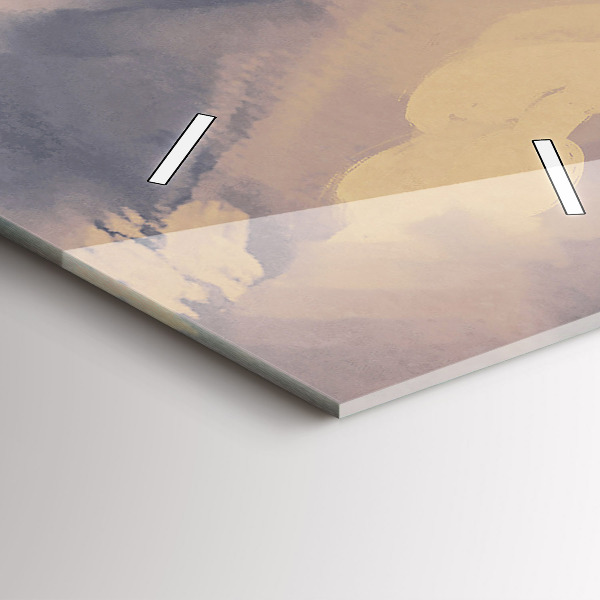 Vertikální skleněné hodiny Papírové lodě