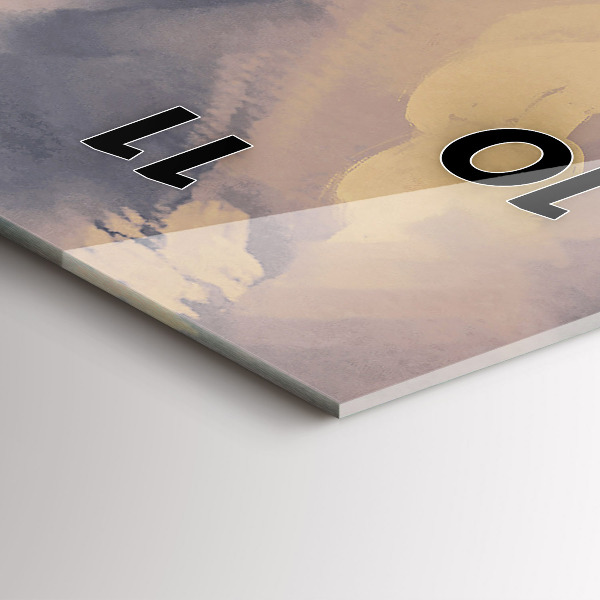 Vertikální skleněné hodiny Papírové lodě