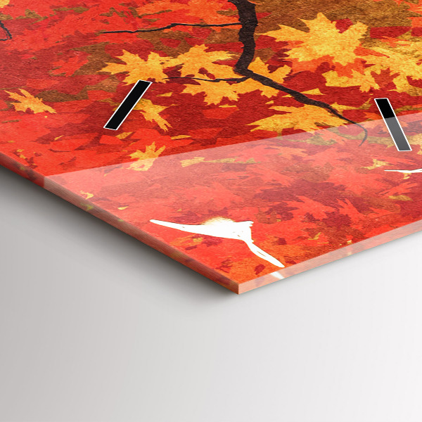 Vertikální skleněné hodiny Nevěsta na podzim