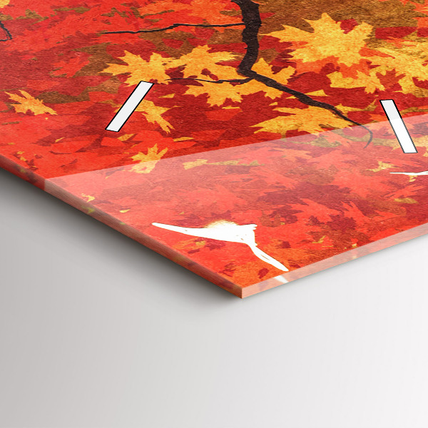 Vertikální skleněné hodiny Nevěsta na podzim