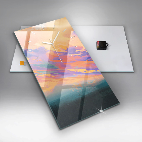 Vertikální skleněné hodiny Platonická láska