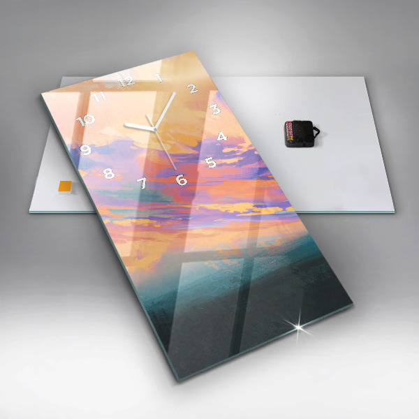 Vertikální skleněné hodiny Platonická láska