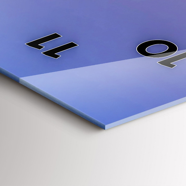 Vertikální skleněné hodiny Pohled na Barcelonu