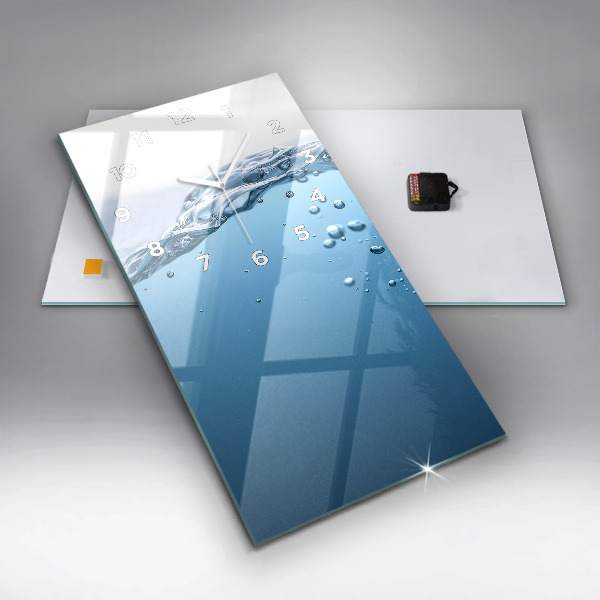 Vertikální skleněné hodiny Pohled pod vodu