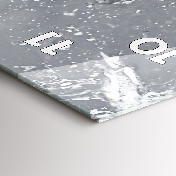 Vertikální nástěnné hodiny Citrusy ve vodě