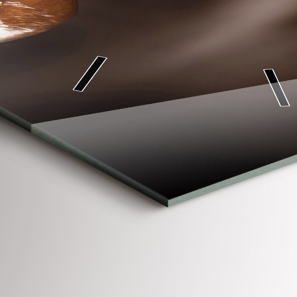 Vertikální nástěnné hodiny Horká káva