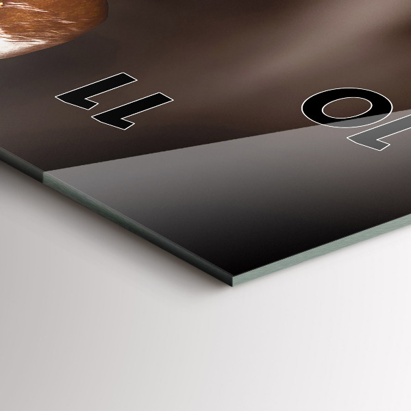 Vertikální nástěnné hodiny Horká káva