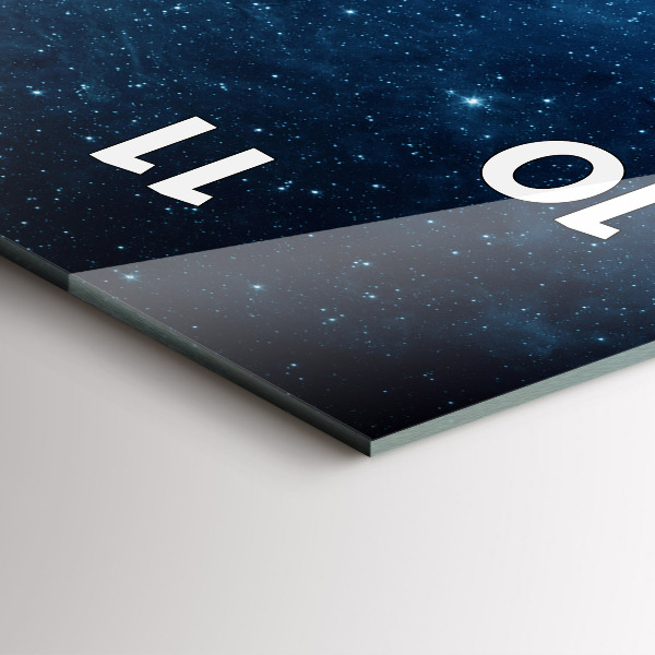 Vertikální skleněné hodiny Země a galaxie - NASA