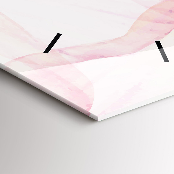 Vertikální skleněné hodiny Akvarelové okvětní lístky