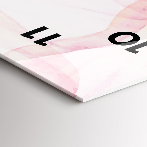 Vertikální skleněné hodiny Akvarelové okvětní lístky