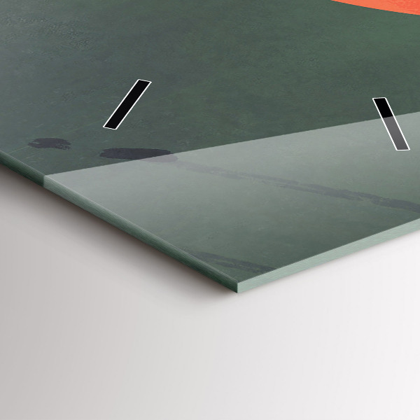 Vertikální skleněné hodiny Samuraj v lese