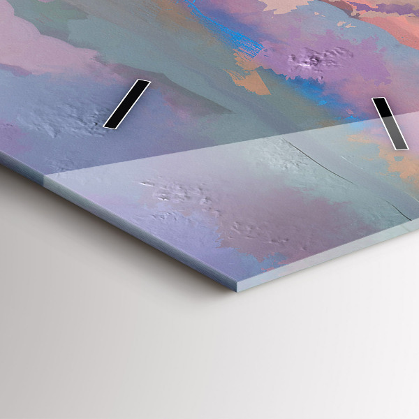 Vertikální skleněné hodiny Pole slunečnic