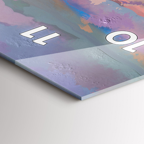 Vertikální skleněné hodiny Pole slunečnic